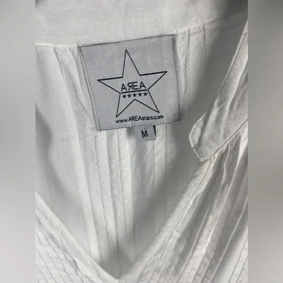 Area Stars Handkerchief Hem White long sleeve Mini Dress Size Medium (8-10) NWT - Picture 8 of 14